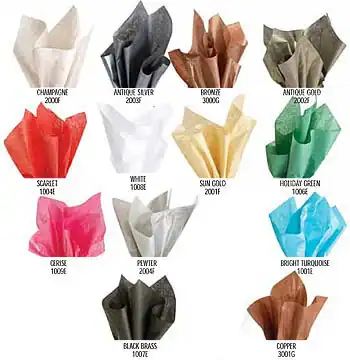 20W x 30L, Crystallized Tissue Paper, Antique Gold