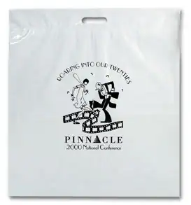 20W x 22L x 4H, Short Run 3mil Die Cut Bags, White