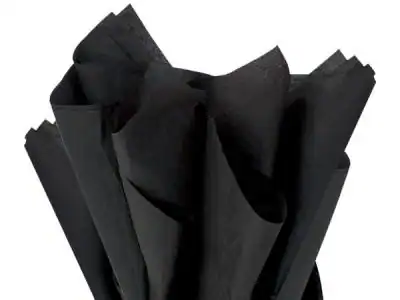 15W x 20L, Colored Tissue Paper, Black