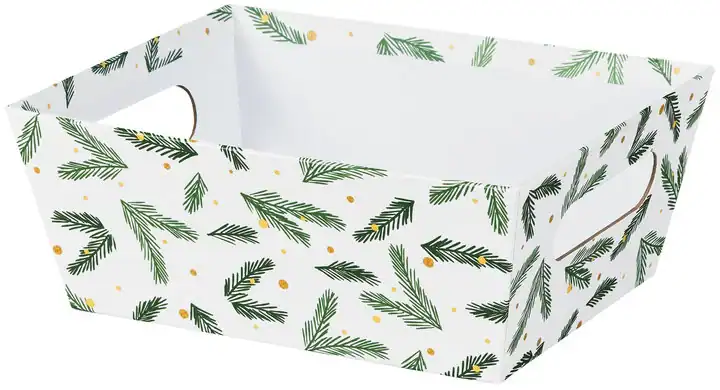 9W x 7L x 3-1/2H, Gift Trays, Holly Jolly