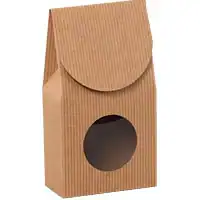 3-1/2W x 1-3/4L x 6-1/2H, Small Gourmet Gloss Window Boxes, Kraft Stripes