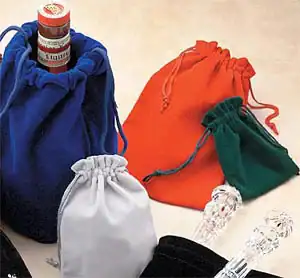 2W x 2-1/2L, Velvet Drawstring Jewelry and Gift Pouches, Black