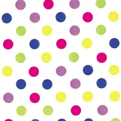 Dots Patterned Tissue, Bright Dots, 200 Sheets