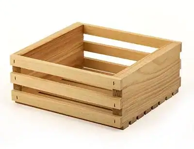 8L x 7-1/2W x 3-1/2H, Wooden Slatted Gift Crates