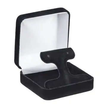 2-5/8W x 2-5/8L x 1-3/8H, Echelon Velour Collection, Black