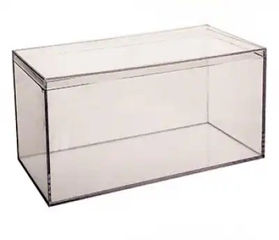 4W x 8L x 4H, Rigid Clear Plastic Cube Boxes
