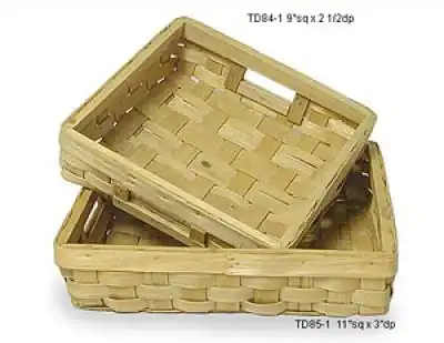 10-1/2W x 10-1/2L x 2-1/2H, Medium Woodchip Slat Tray