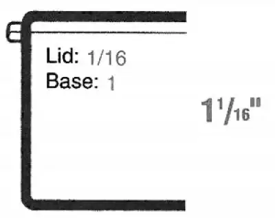 2-7/8W x 2L x 1-1/6H, Rigid Hinged Plastic Boxes, Clear