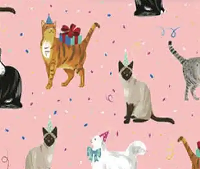 20W x 30L, Everyday Styled Tissue, Festive Felines