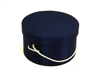 8-3/8W x 6-5/8L x 4-1/2H, Navy Blue Hat Boxes