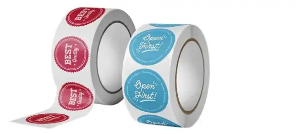 1W x 1L, Color Ink Printed Die-Cut Labels, Shiny Silver, Square