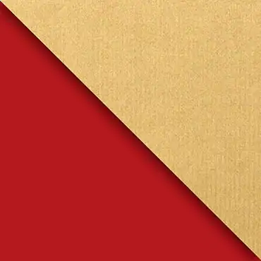 24W x 208 ft, Double Sided Wrapping Paper, Red Gold Kraft