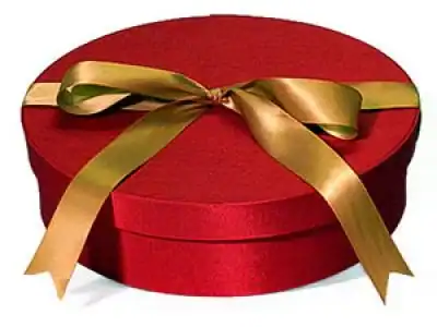 13-1/2W x 11-1/2L x 3-7/8H (Oval), Fabric Covered Wine Bottle and Glass Gift Boxes, Red