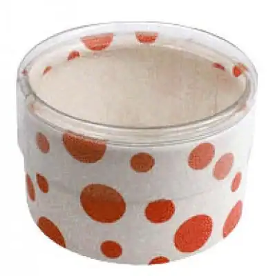 2W x 1L, Round Plastic Favor Boxes, Lily Dots