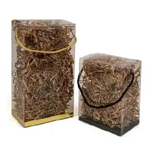 Rope Handle PVC Boxes w Card Bottom