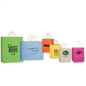 Short Run Matte Colored Pinstripe Shoppers