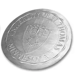 13/16W, Embossed Labels, Round, Shiny Black