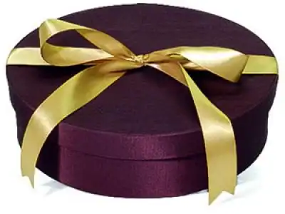 13-1/2W x 11-1/2L x 3-7/8H (Oval), Fabric Covered Wine Bottle and Glass Gift Boxes, Burgundy