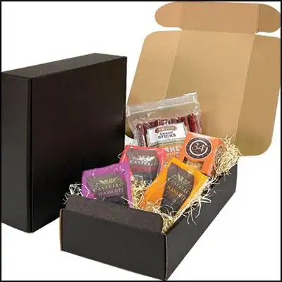 7-1/4W x 13-3/8L x 3-1/2H, Fine Italian Textured Mailers, Black Textured