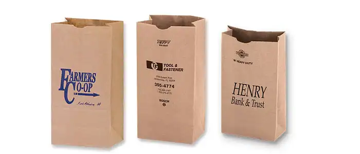 6W x 3-1/2L x 11H, Short Run Popcorn Nail and Coin Bags, Natural Kraft 6lb