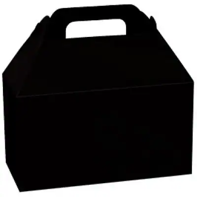 8-1/2W x 5L x 5-1/2H, Theme Gable Gift Basket Boxes, Black