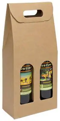 3-1/2W x 7L x 15-3/4H, Italian Smooth Kraft Olive Oil & Vinegar Carriers, Smooth Kraft