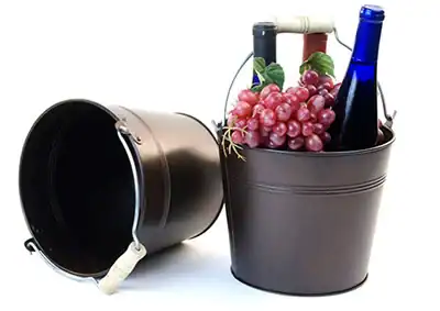 8-1/2 inch Dark Brown Pail Wooden Handle