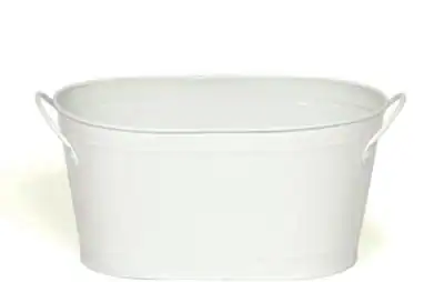 13-1/2W x 8L x 6H, White Tin