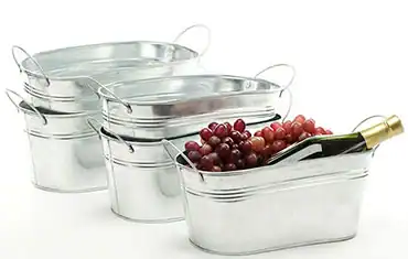 12 inch Galvanized Oval Tub with Side Handles
