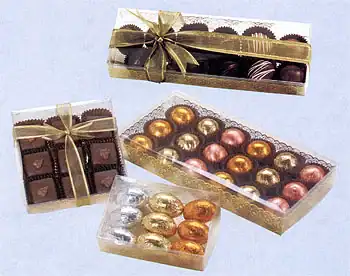 4W x 2-3/4L x 1-1/8H, Geneva Plastic Candy Boxes