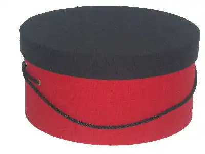 8-3/8W x 6-5/8L x 4-1/2H, Red and Black Hat Boxes