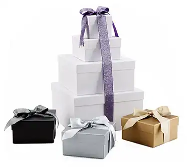 3-3/4W x 3-3/4L x 3-3/4w/ 1-1/2 Lid, Ultimate Rigid High Walled 2 Piece Gift Boxes, Matte Black