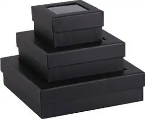 3-3/4W x 3-3/4L x 2-1/8H, Ultra-Rigid Gourmet 2 Piece Window Boxes, Black