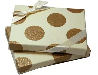 4-11/16W x 3-3/8L x 3/4H, Flip-Box Fiber Filled Jewelry Box, Champagne Bubbles