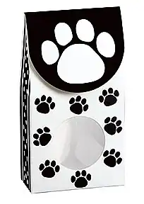 3-1/2W x 1-3/4L x 6-1/2H, Small Gourmet Gloss Window Boxes, Polka Dot Paws