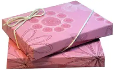 4 11/16 x 3 3/8 x 3/4, Flip-Box Gift Card Boxes - Plastic Insert, Pink Daisy