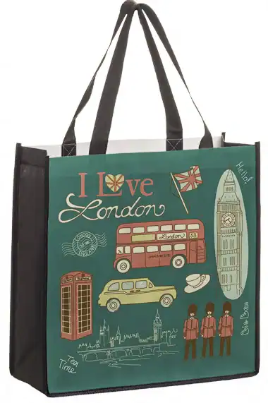 Custom 13W x 5L x 13H Dye Sub Full Color Woven PET Bags