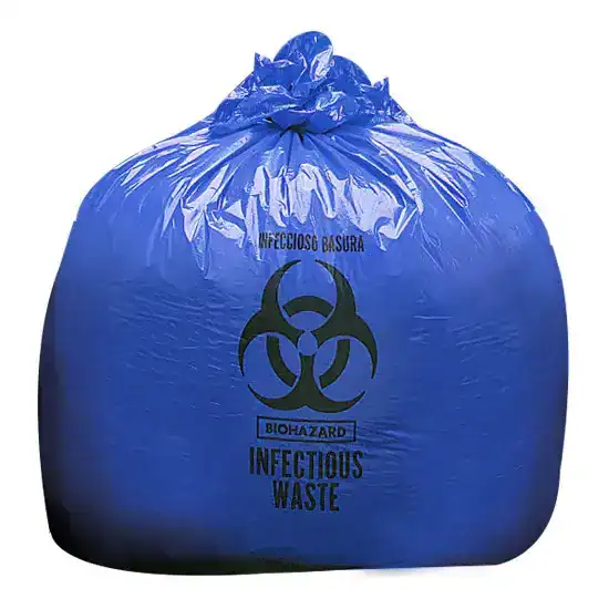 31W x 43L, 17 Micron Blue Infectious Waste Liners