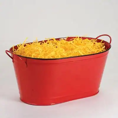 13-1/2W x 8L x 6H, Red Tin