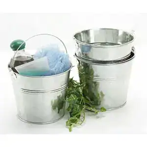 Galvanized Pails with Metal Handle