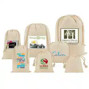 4W x 6L, Full Color Short Run Cotton Drawstring Pouches