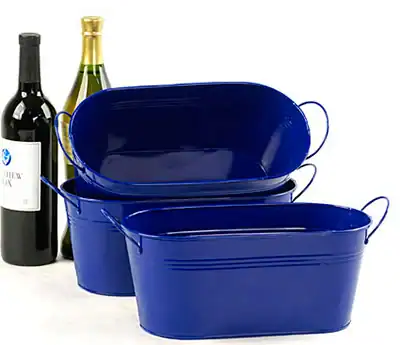 12 inch Royal Painted Oval Tub with Side Handles