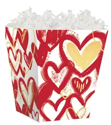 4W x 3-3/4L x 4-1/2H, Sweet Treat Boxes, Hearts of Gold