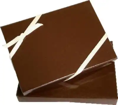 4-11/16W x 3-3/8L x 3/4H, Flip-Box Fiber Filled Jewelry Box, Chocolate Ice