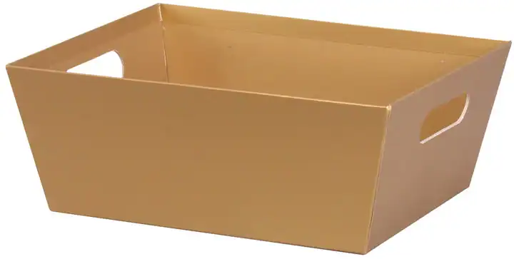 8W x 8L x 5H, Gift Trays, Solid Gold Metallic