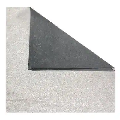 20W x 30L, Precious Metal Bi-Metallic Tissue, Black/Silver