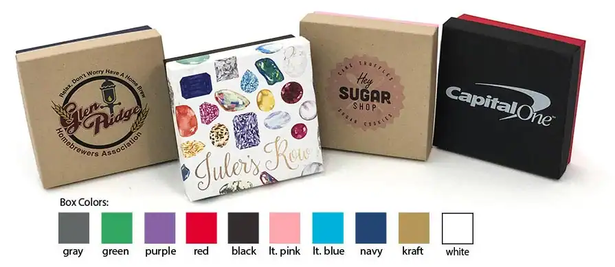 2-7/16W X 1-5/8L X 13/16D, FULL COLOR BLEED PRINTED JEWELRY BOXES W/ PRINTED LID, (NO4)