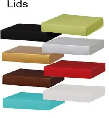 4W x 4L x 1-1/2H Solid Lid, Deluxe Gourmet 2 Piece Gift Boxes