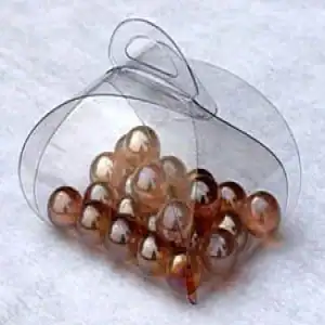 2-1/4W x 1-1/2L x 1-1/4H, Clear Tulip Style Favor PVC Box with Handle