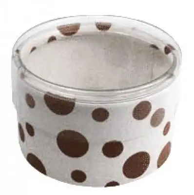 2W x 1L, Round Plastic Favor Boxes, Chocolate Dots